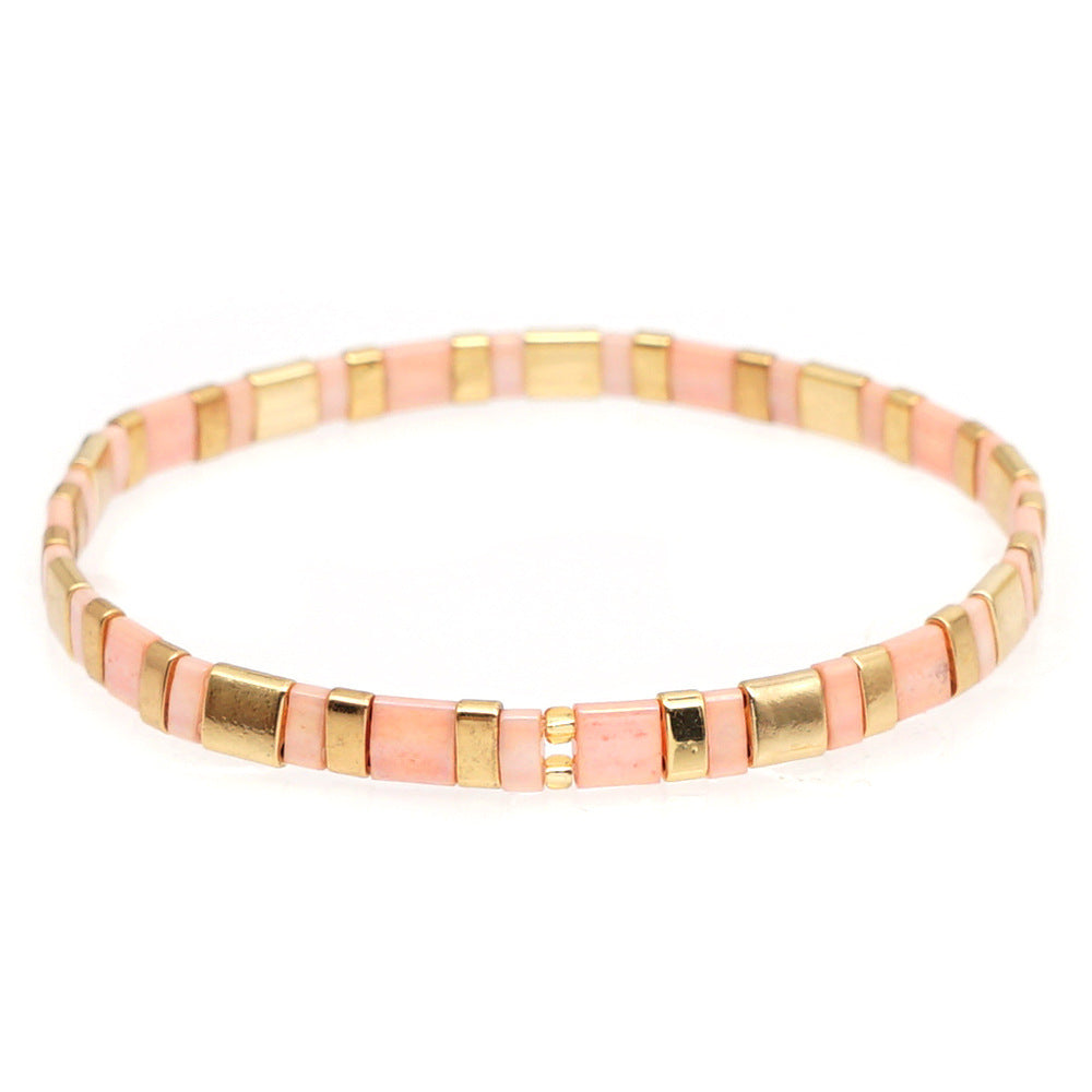 Simple fashion style online celebrity TILA bracelet jewelry hand-woven rainbow bracelet jewelry.