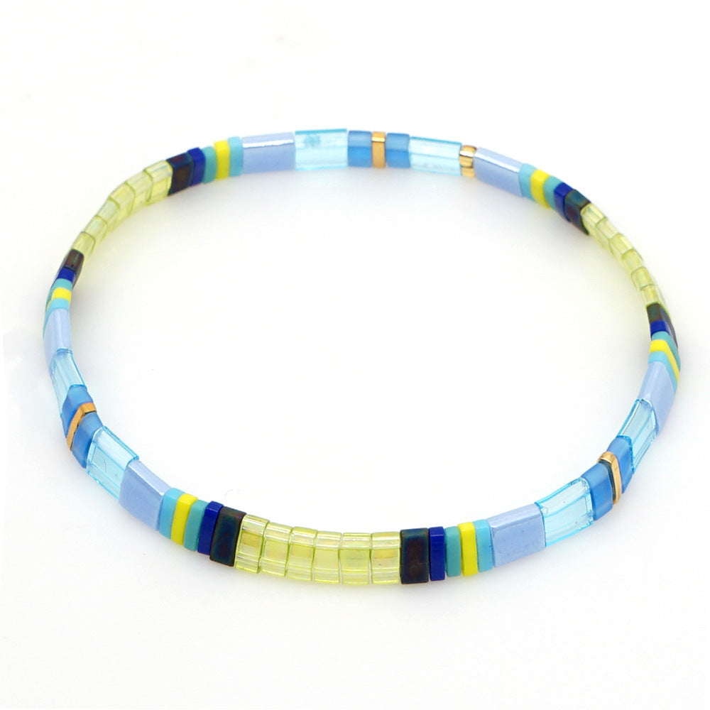 Simple fashion style online celebrity TILA bracelet jewelry hand-woven rainbow bracelet jewelry.