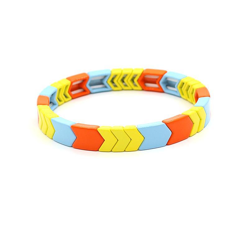 Hot sale more color elegant women's bracelet, geometric arrow enamel beads jewelry