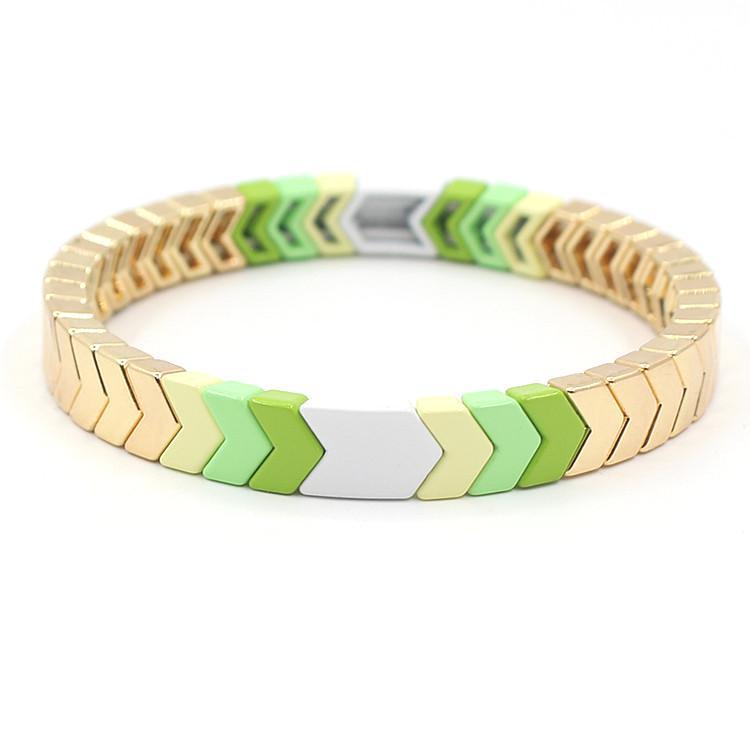 New INS fashion popular metal enamel bracelet bohemian arrow ladies bracelet