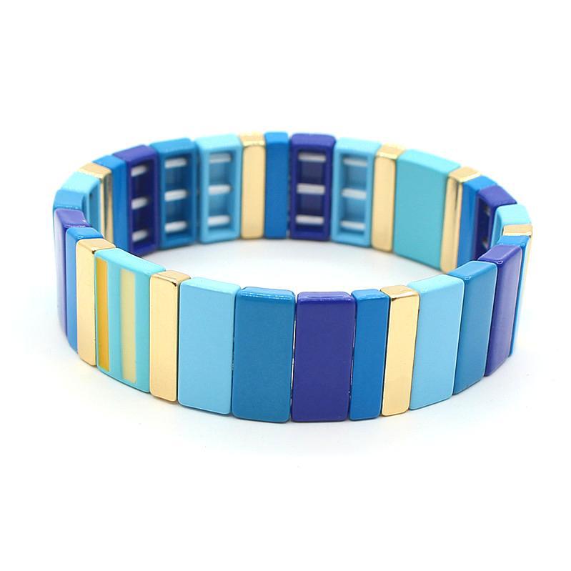 Hot selling enamel rainbow bracelet painted with oil and color matching