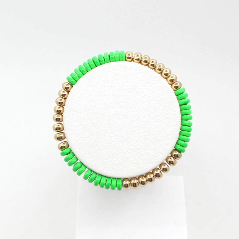 Enamel bracelet Bohemian tube disc Rainbow elastic ladies bracelet