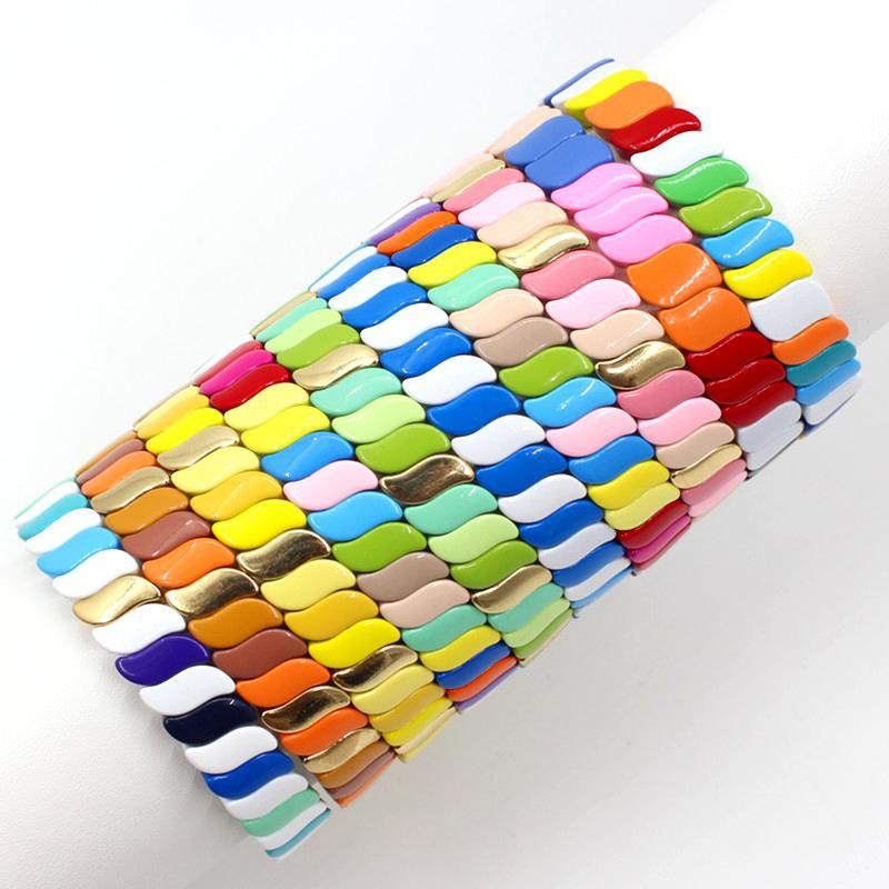 New hot selling irregular enamel bohemian style color bracelet