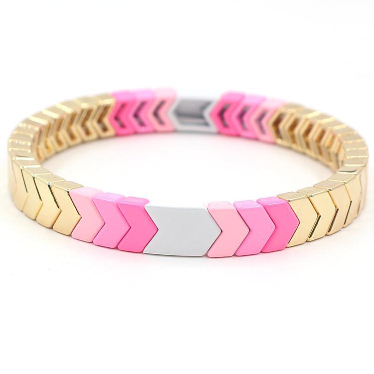 New INS fashion popular metal enamel bracelet bohemian arrow ladies bracelet