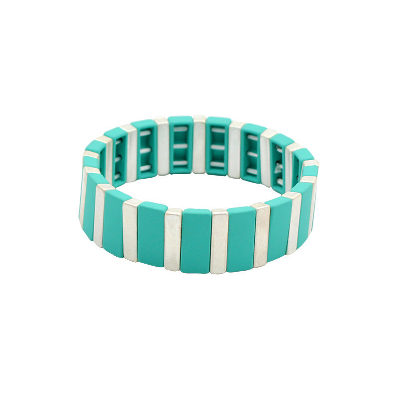 Fashion Exquisite Metal Colorful Paint Handicraft Bohemian Trendy Bracelet