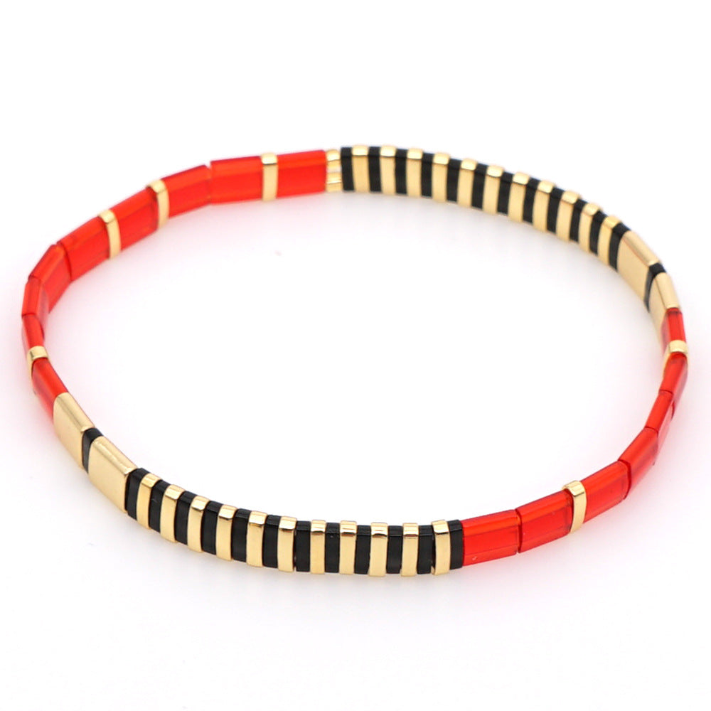 Bohemian ethnic style fashion multi-layer bracelets gold beaded jewelry bracelets