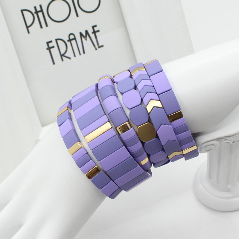 Hot selling purple enamel beads autumn and winter series