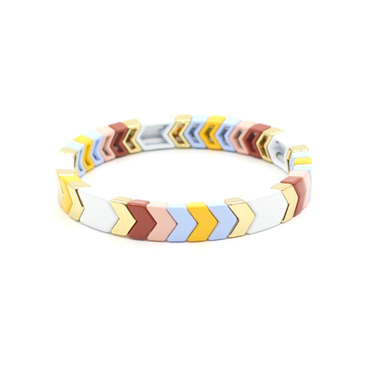 Hot sale more color elegant women's bracelet, geometric arrow enamel beads jewelry