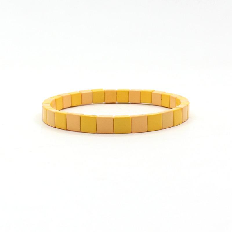 Popular enamel paint Bohemian women's elastic bracelet.