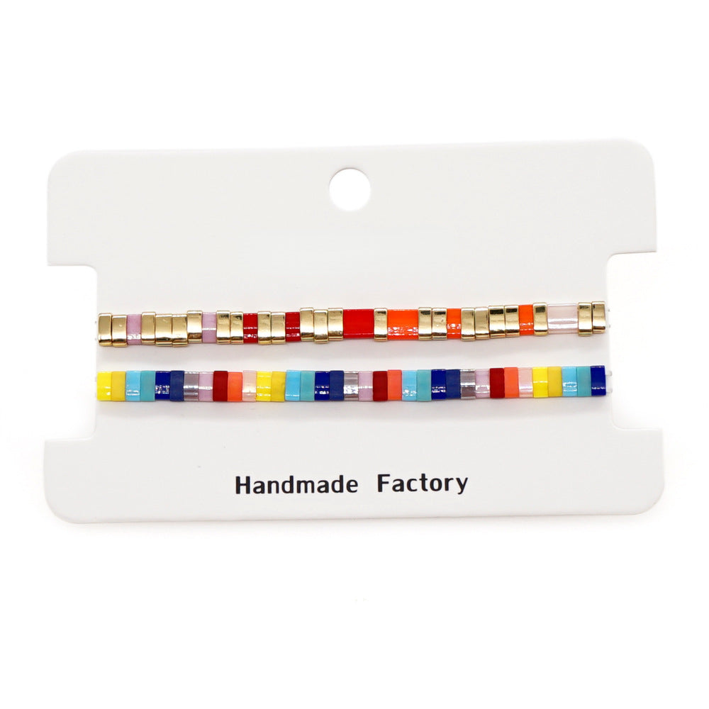 Japan TILA bracelet set two-piece women summer rainbow fashion bracelet