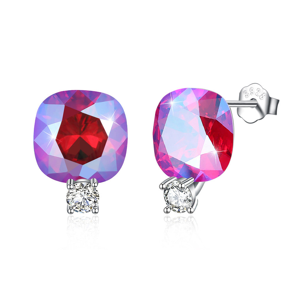 Austrian crystal 925 sterling silver studs