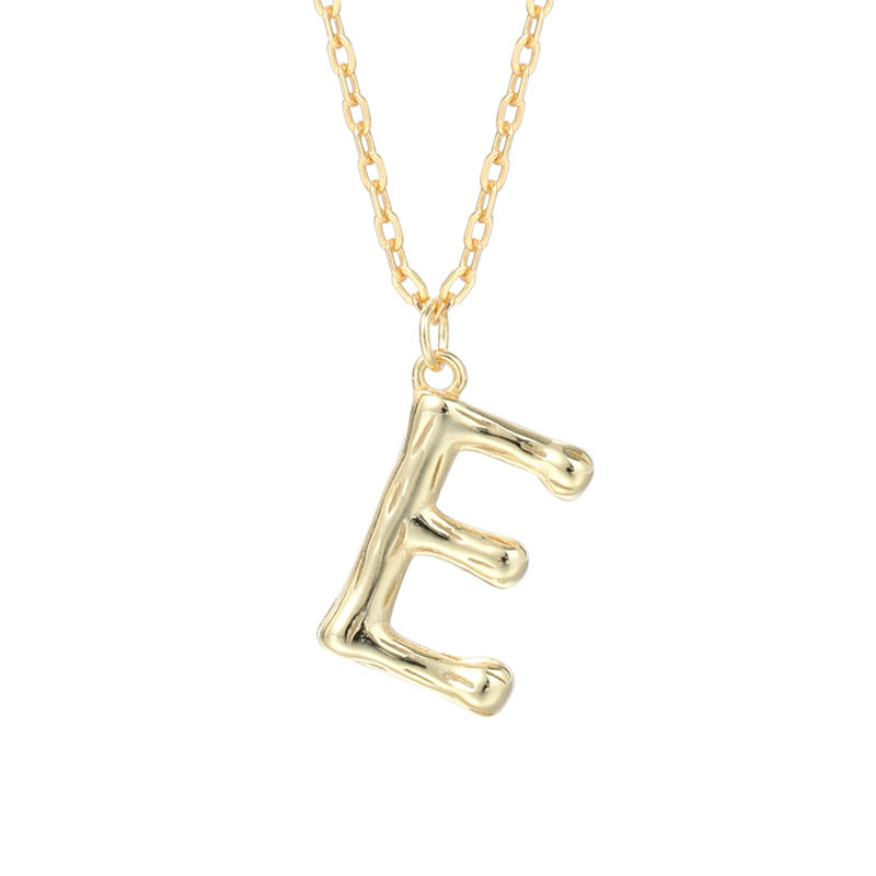 Golden Initials Pendant Women's Light Luxury Chocker Collar Chain