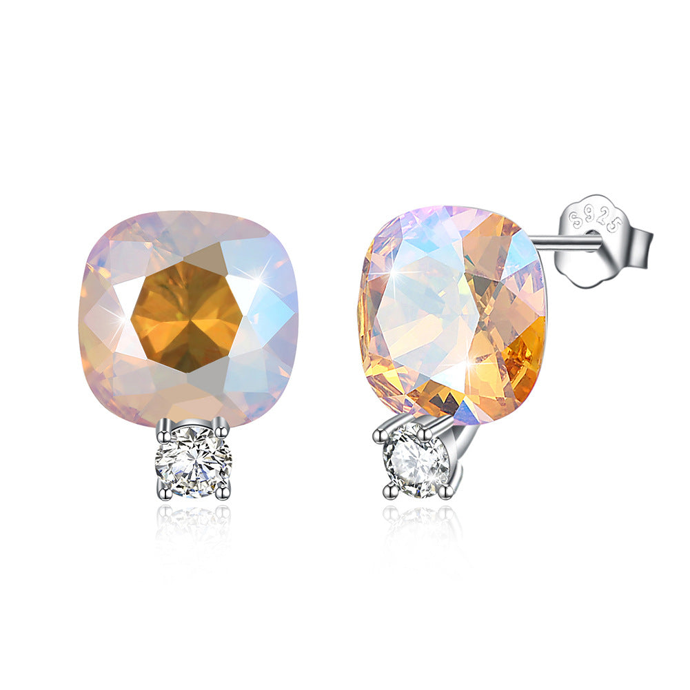 Austrian crystal 925 sterling silver studs