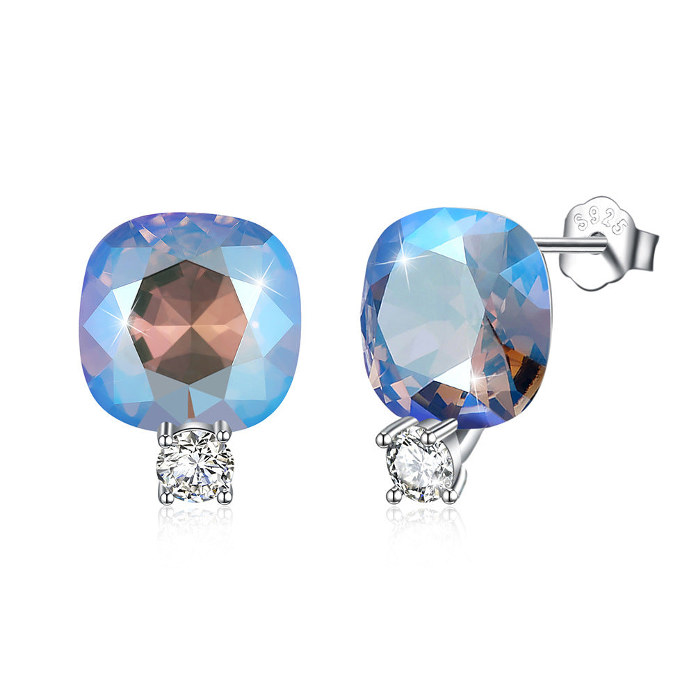 Austrian crystal 925 sterling silver studs