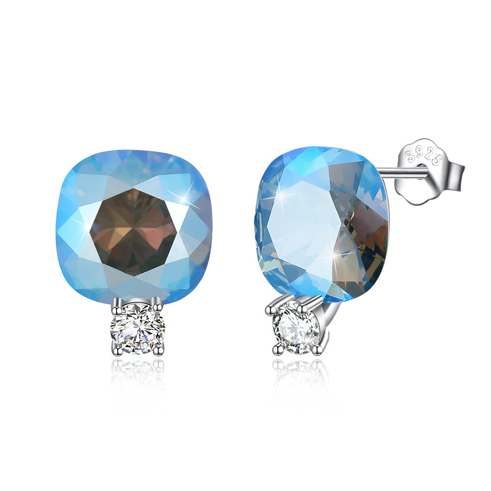 Austrian crystal 925 sterling silver studs