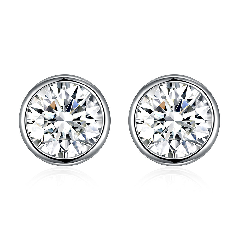 Original Austrian elements crystal earrings for women , 925 sterling silver earrings