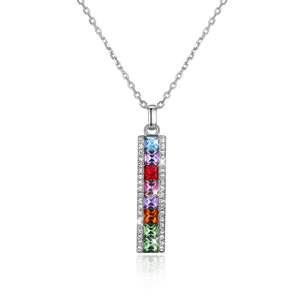 Hot Selling Austrian Crystal Necklace 925 Sterling Silver Luxury Pendant