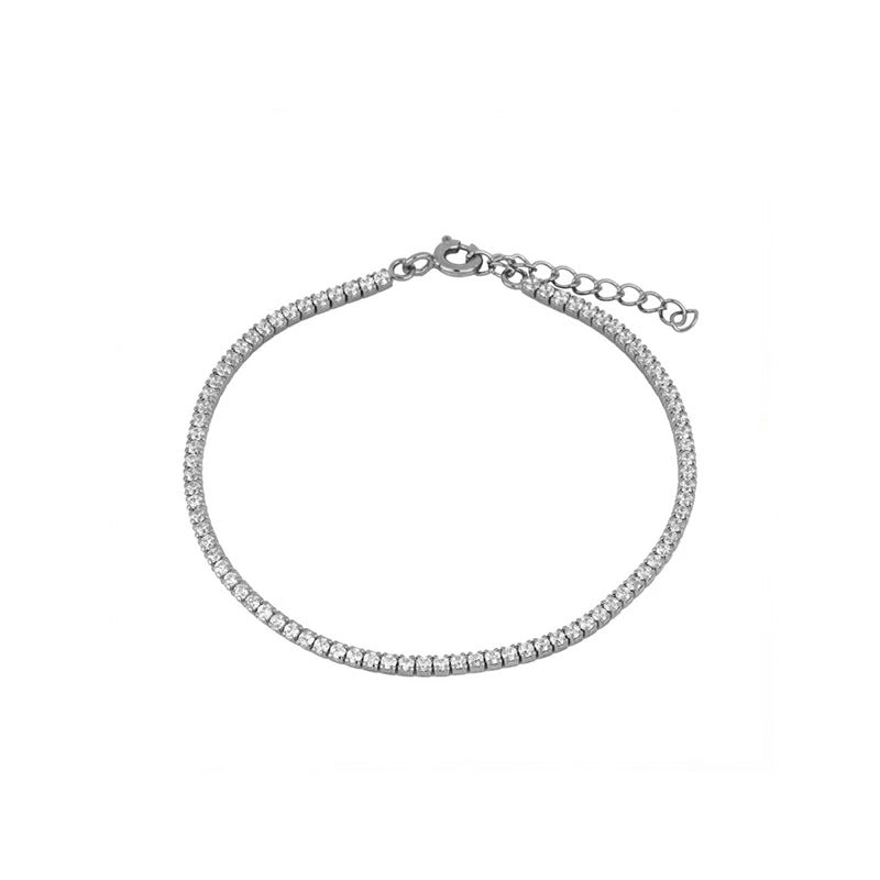 S925 sterling silver cubic zirconia classic tennis bracelet personality bracelet accessories