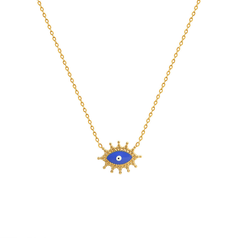 New Creative Design Devil's Eye 18K gold-plated stainless-steel pendant