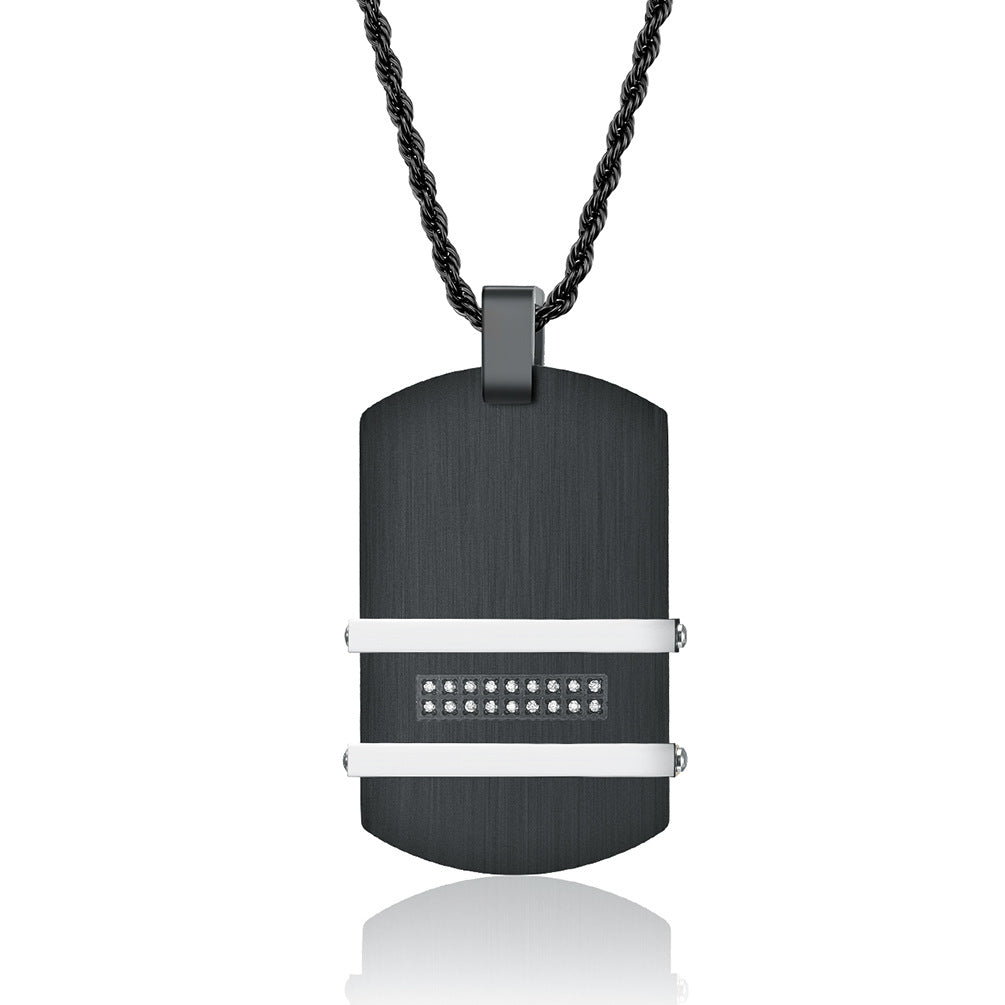 New Men's Stainless Steel Combo Pendant Original long cool and versatile titanium steel necklace