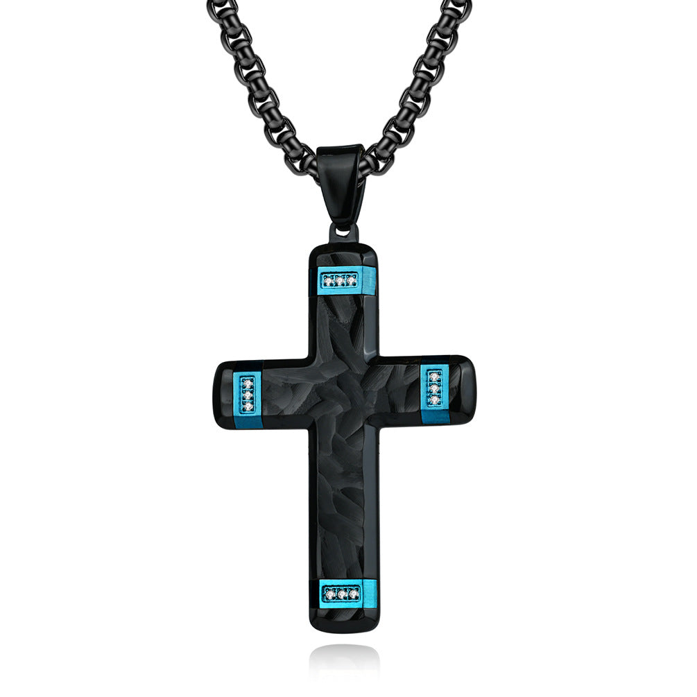 Original innovative cross necklace men's titanium steel accessories pendant